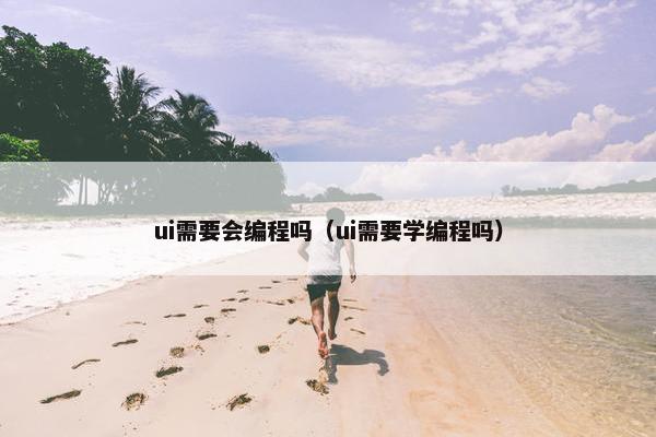 ui需要会编程吗（ui需要学编程吗）