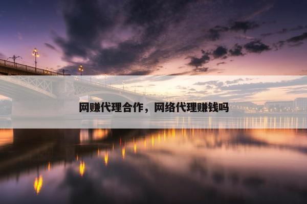 网赚代理合作，网络代理赚钱吗