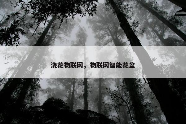 浇花物联网，物联网智能花盆
