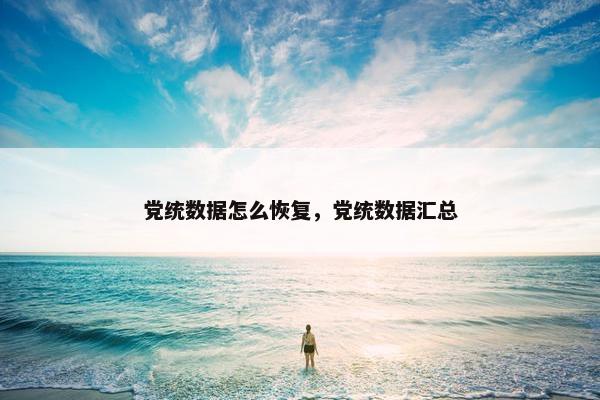 党统数据怎么恢复，党统数据汇总