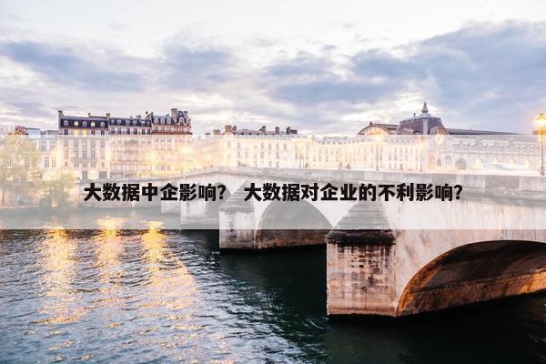 大数据中企影响？ 大数据对企业的不利影响？