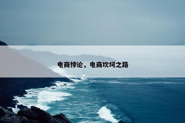 电商悖论，电商坎坷之路