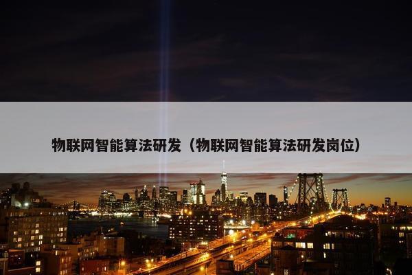 物联网智能算法研发（物联网智能算法研发岗位）