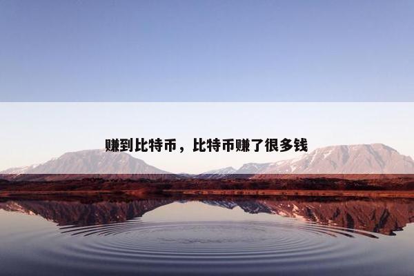 赚到比特币，比特币赚了很多钱