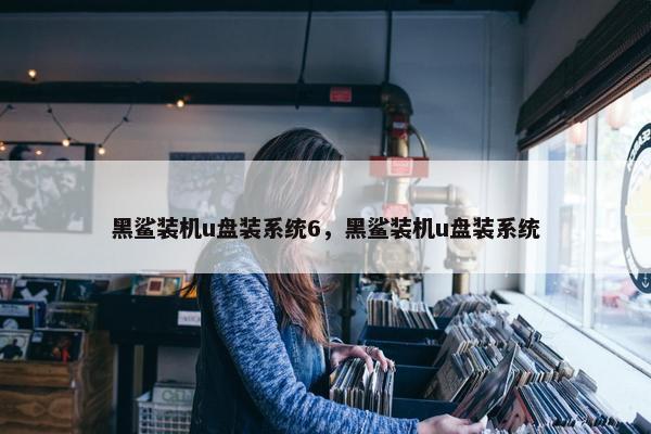 黑鲨装机u盘装系统6，黑鲨装机u盘装系统