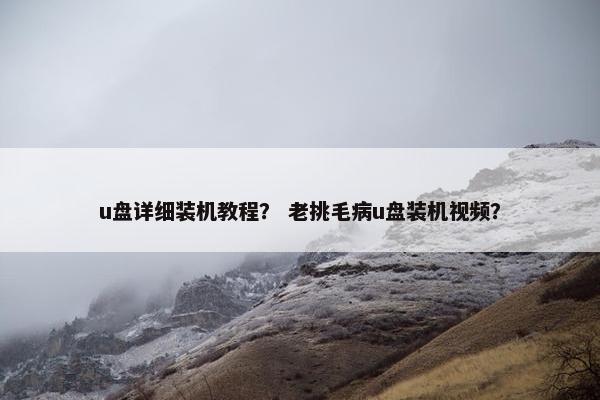 u盘详细装机教程？ 老挑毛病u盘装机视频？