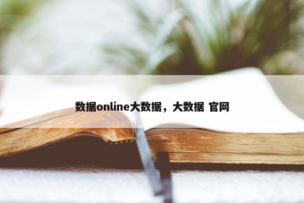 数据online大数据，大数据 官网