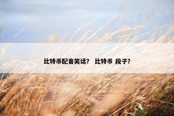 比特币配音笑话？ 比特币 段子？