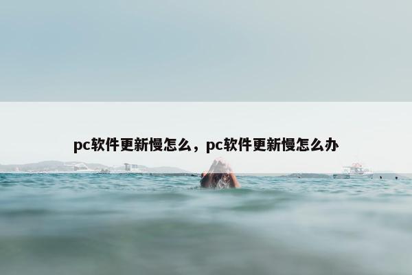 pc软件更新慢怎么，pc软件更新慢怎么办