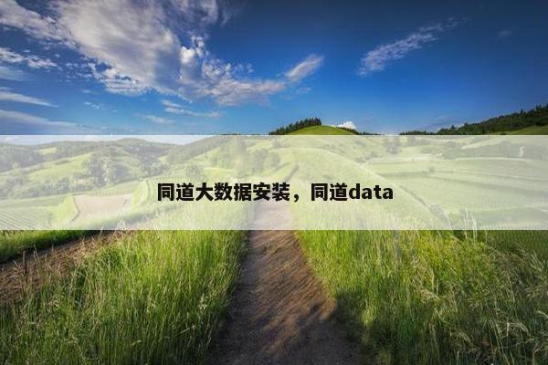 同道大数据安装，同道data