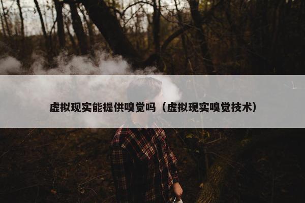 虚拟现实能提供嗅觉吗（虚拟现实嗅觉技术）