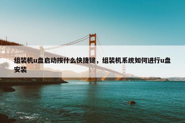 组装机u盘启动按什么快捷键，组装机系统如何进行u盘安装