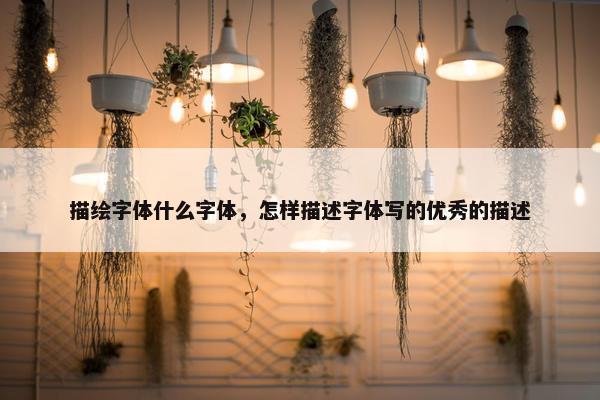 描绘字体什么字体，怎样描述字体写的优秀的描述