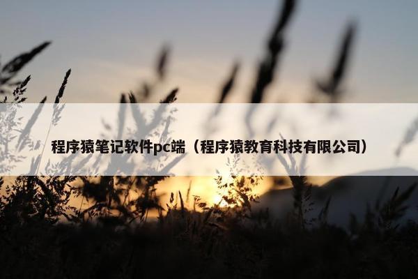 程序猿笔记软件pc端（程序猿教育科技有限公司）